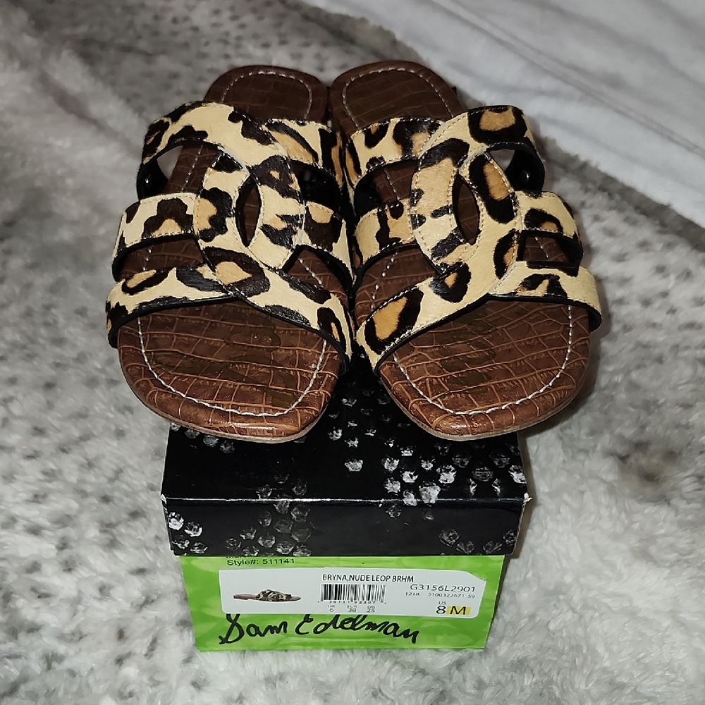 Sam Edelman Leopard Print Slide Sandals